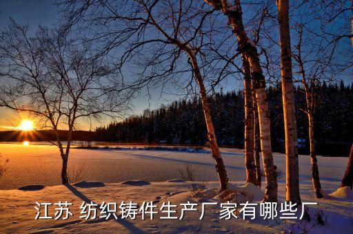 江蘇 紡織鑄件生產(chǎn)廠家有哪些廠