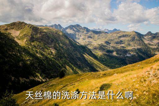 天絲棉的洗滌方法是什么啊