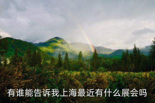 有誰能告訴我上海最近有什么展會嗎