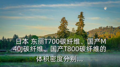  日本 東麗T700碳纖維、國產(chǎn)M40J碳纖維、國產(chǎn)T800碳纖維的體積密度分別...