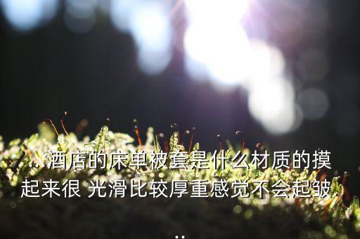 ...酒店的床單被套是什么材質的摸起來很 光滑比較厚重感覺不會起皺...