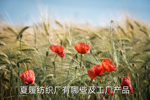 夏履紡織廠有哪些及工廠產品