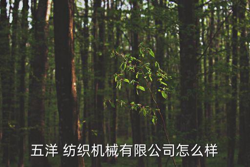 五洋 紡織機(jī)械有限公司怎么樣