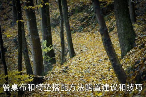 餐桌布和椅墊搭配方法購(gòu)置建議和技巧