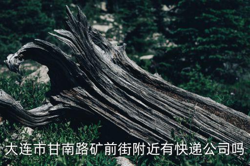 大連市甘南路礦前街附近有快遞公司嗎