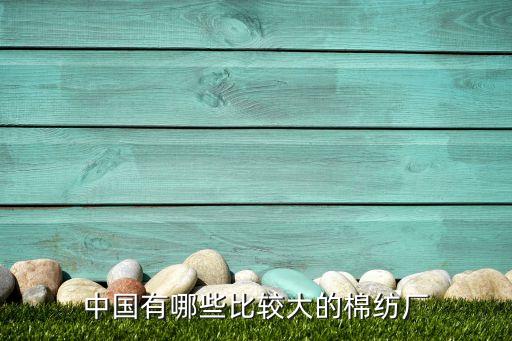 中國有哪些比較大的棉紡廠