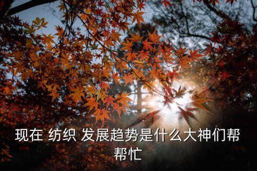 紡織產業(yè)發(fā)展迅速