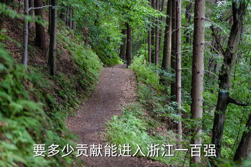 要多少貢獻(xiàn)能進(jìn)入浙江一百強(qiáng)