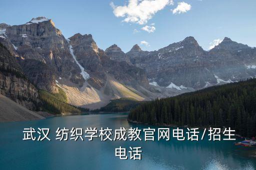  武漢 紡織學校成教官網(wǎng)電話/招生電話