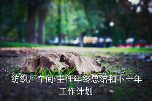  紡織廠車間 主任年終總結和下一年工作計劃