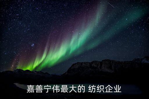 嘉善寧偉最大的 紡織企業(yè)
