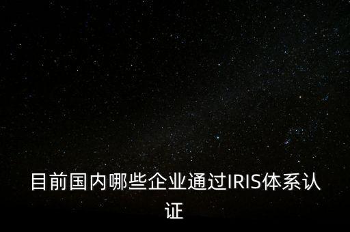 目前國內(nèi)哪些企業(yè)通過IRIS體系認證