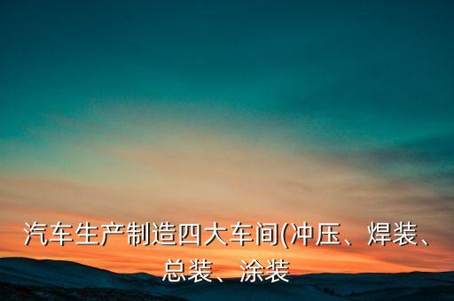 汽車(chē)生產(chǎn)制造四大車(chē)間(沖壓、焊裝、總裝、涂裝