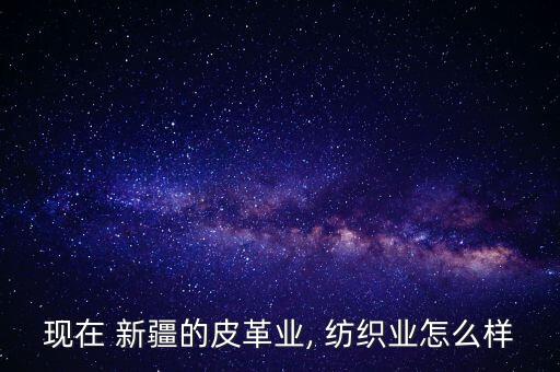 現(xiàn)在 新疆的皮革業(yè), 紡織業(yè)怎么樣