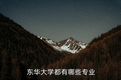  東華大學(xué)都有哪些專業(yè)