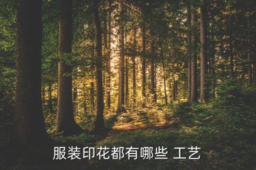 服裝印花都有哪些 工藝
