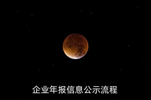 企業(yè)年報信息公示流程