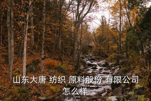 山東大唐 紡織 原料股份 有限公司怎么樣