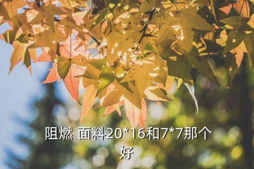 阻燃 面料20*16和7*7那個好
