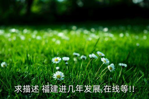 求描述 福建進(jìn)幾年發(fā)展,在線等!!