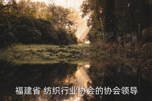  福建省 紡織行業(yè)協(xié)會(huì)的協(xié)會(huì)領(lǐng)導(dǎo)