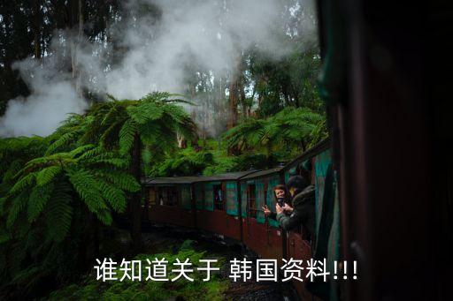 誰知道關(guān)于 韓國(guó)資料!!!