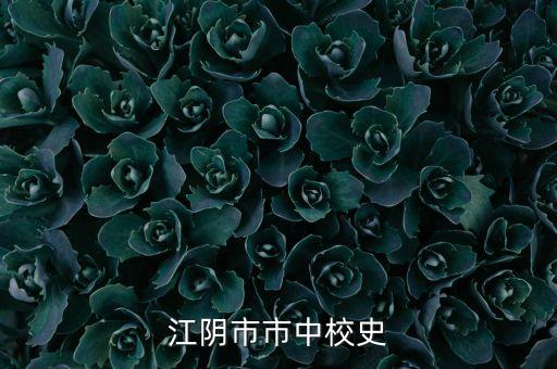 江陰市市中校史