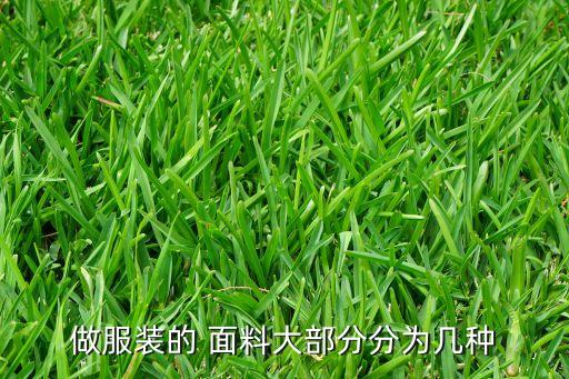 做服裝的 面料大部分分為幾種