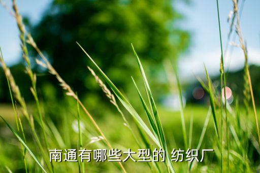 南通紡織企業(yè)都集中在哪里