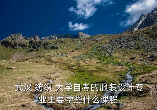  武漢 紡織 大學(xué)自考的服裝設(shè)計專業(yè)主要學(xué)些什么課程
