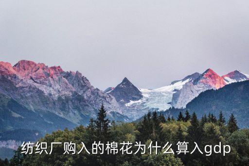  紡織廠購入的棉花為什么算入gdp