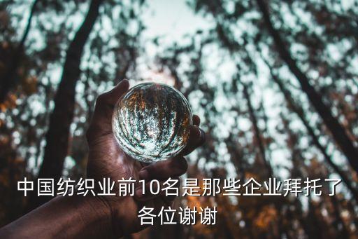 中國紡織業(yè)前10名是那些企業(yè)拜托了各位謝謝