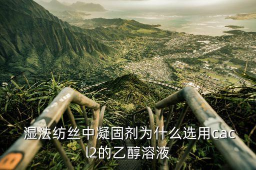  濕法紡絲中凝固劑為什么選用cacl2的乙醇溶液