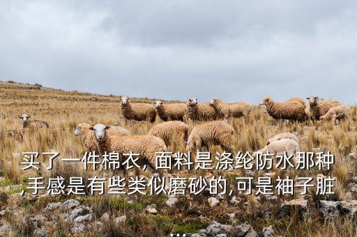 買了一件棉衣, 面料是滌綸防水那種,手感是有些類似磨砂的,可是袖子臟...
