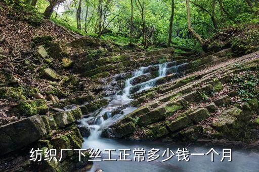  紡織廠下絲工正常多少錢一個月