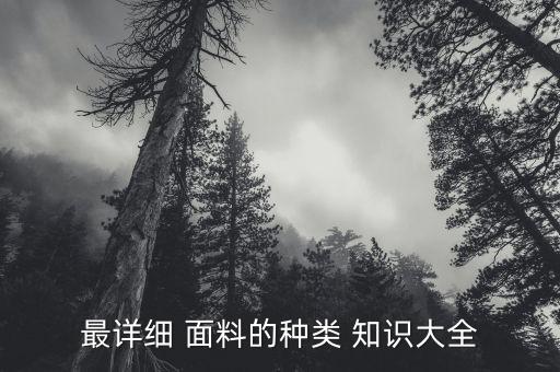 最詳細(xì) 面料的種類 知識大全