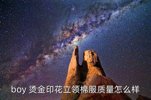 boy 燙金印花立領棉服質(zhì)量怎么樣