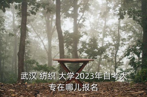  武漢 紡織 大學(xué)2023年自考大專在哪兒報(bào)名