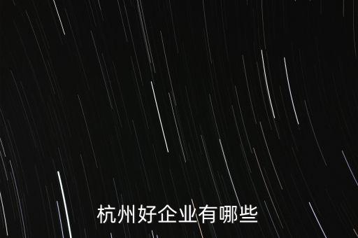 杭州好企業(yè)有哪些