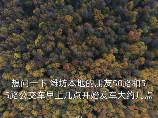 想問一下 濰坊本地的朋友50路和55路公交車早上幾點開始發(fā)車大約幾點...