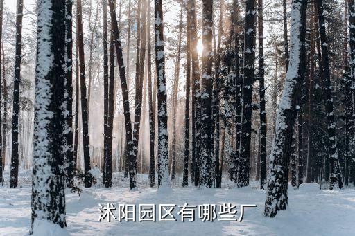 沭陽(yáng)園區(qū)有哪些廠