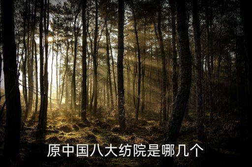 原中國八大紡院是哪幾個
