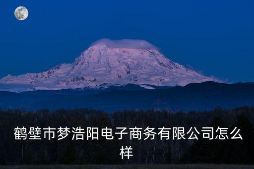  鶴壁市夢浩陽電子商務(wù)有限公司怎么樣