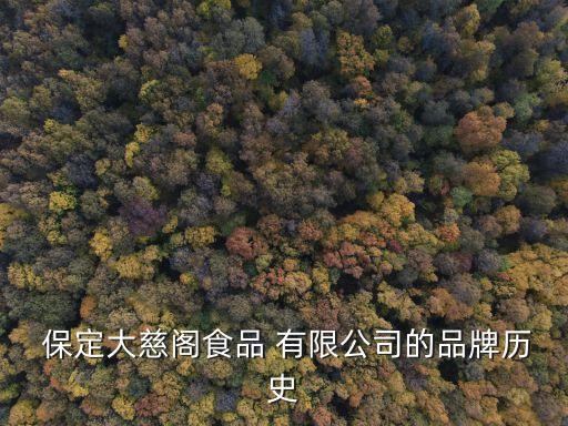  保定大慈閣食品 有限公司的品牌歷史