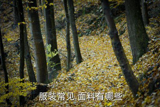 服裝的面料,請(qǐng)羅列五種服裝的面料