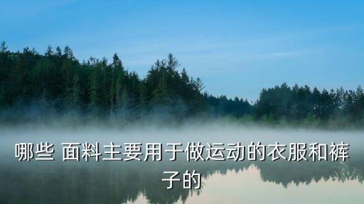 哪些 面料主要用于做運(yùn)動的衣服和褲子的