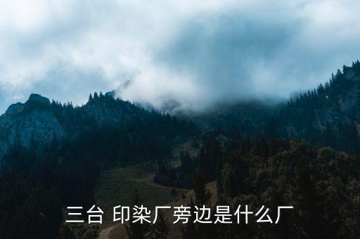 三臺(tái) 印染廠旁邊是什么廠