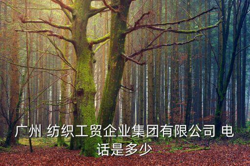 廣州 紡織工貿(mào)企業(yè)集團有限公司 電話是多少