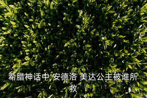 希臘神話中,安德洛 美達(dá)公主被誰所救