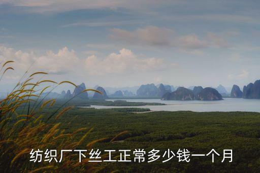  紡織廠下絲工正常多少錢一個月